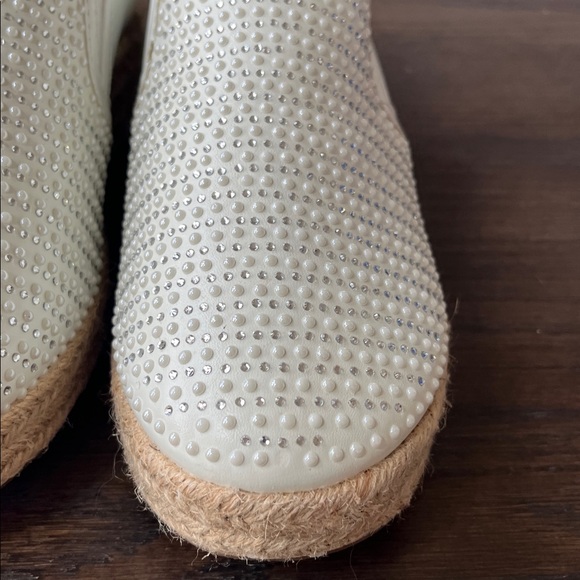 Andiamo Ateddy Rhinestone and Pearl Embellished Slip-on Espadrilles size 7.5 - Picture 14 of 14